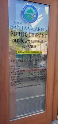 newhall library hours|OLD TOWN NEWHALL LIBRARY .